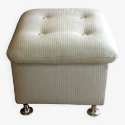 1970s Bedroom Stool, Laundry Chest, Made Of Fabric, Metal And Plastic, Vintage -Cozy Seats Store fd41e849 3bb1 4bd0 9ebf 9d3648e692b9