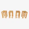 Vintage Wicker Bar Stools - Set Of 4, 1960s